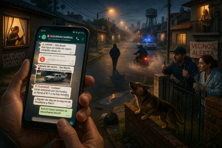 Alerta permanente y miedo en loop: vecinos del conurbano denuncian que los chats de seguridad ya generan más paranoia que protección