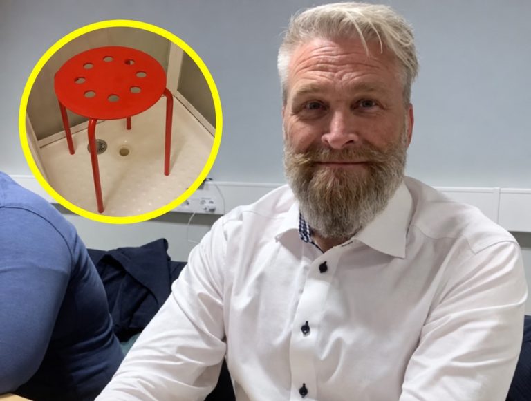 Un noruego contó que un testículo se le quedó atrapado en una banqueta de Ikea mientras se duchaba sentado